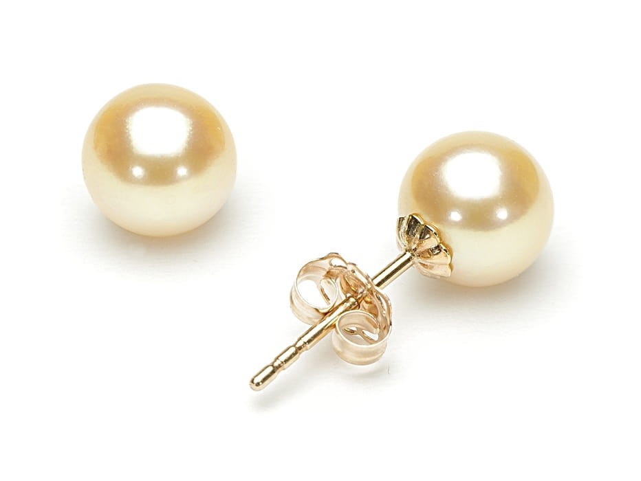 Komplet biżuterii ze złocistych pereł Akoya 7-7,5 mm SANBE-75G-BCYG14-CSS 5