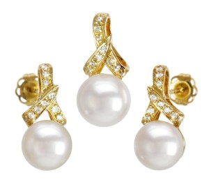 Komplet biżuterii z pereł Akoya (wzór RIB-YG)