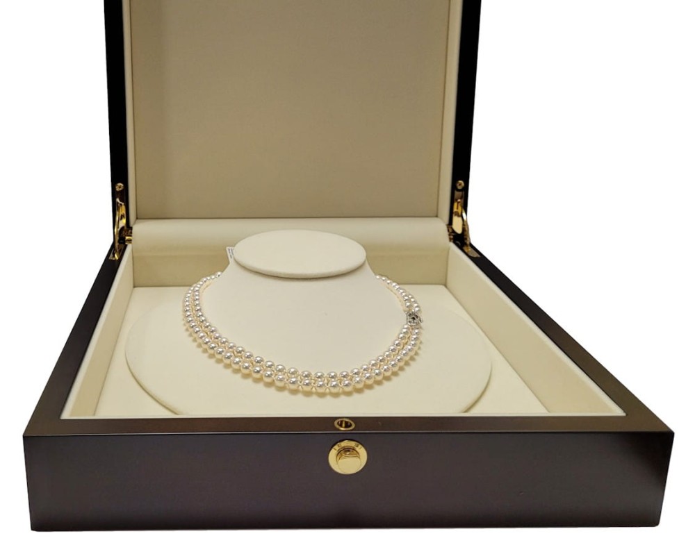 2-rzędowa kolia z pereł Akoya 6-6,5 mm KA2-65W-WG14-DOCL 5