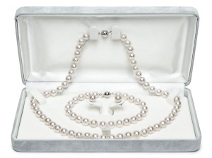 Komplet biżuterii z pereł Akoya 7-7,5 mm (wzór CSS-WG)