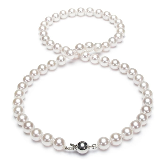 Komplet biżuterii z pereł Akoya 7-7,5 mm SANBE-75W-BCWG14-CSS 3