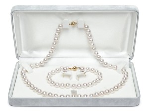Komplet biżuterii z pereł Akoya 7-7,5 mm (wzór CSS-YG)