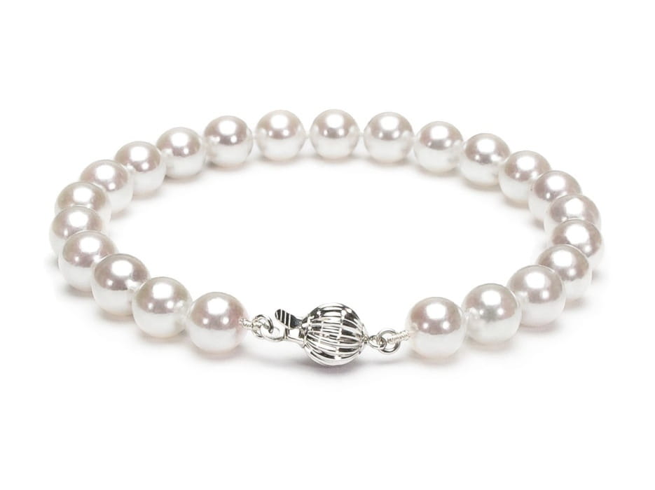 Komplet biżuterii z pereł Akoya 7-7,5 mm SANBE-75W-CBCWG14-CSS 4