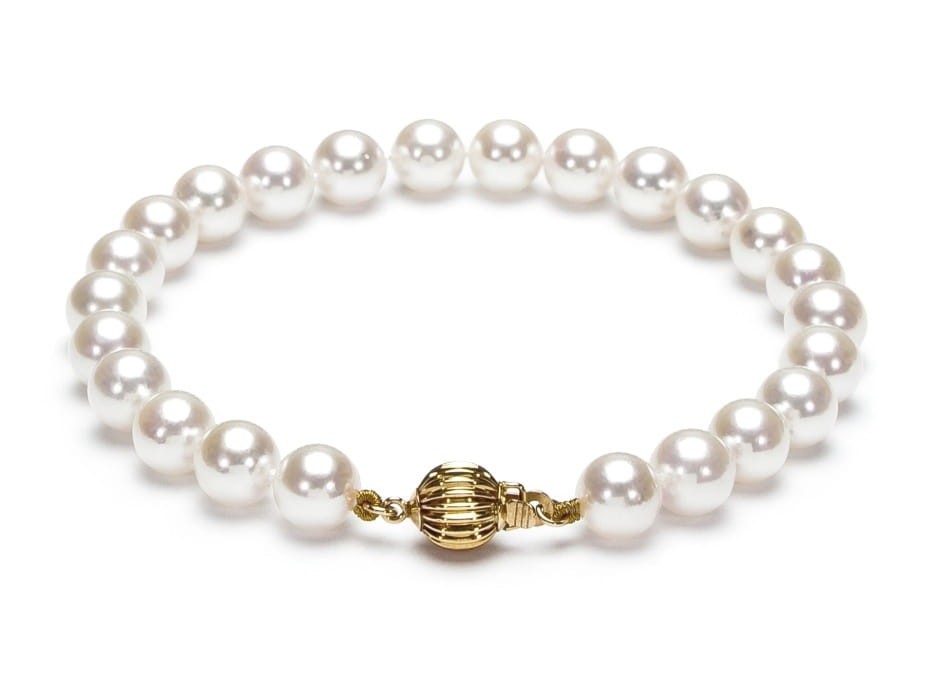 Komplet biżuterii z pereł Akoya 7-7,5 mm SANBE-75W-CBCYG14-CSS 4