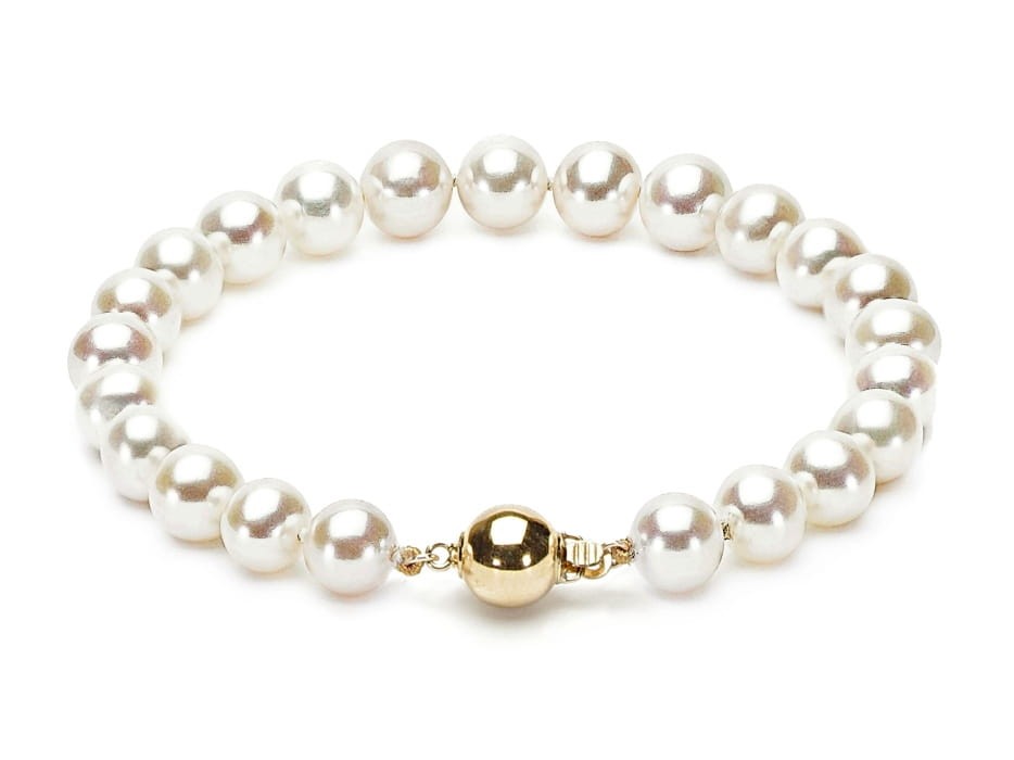 Bransoleta z perłami 8-8,5 mm BF1-85W-BCYG14-CSBR