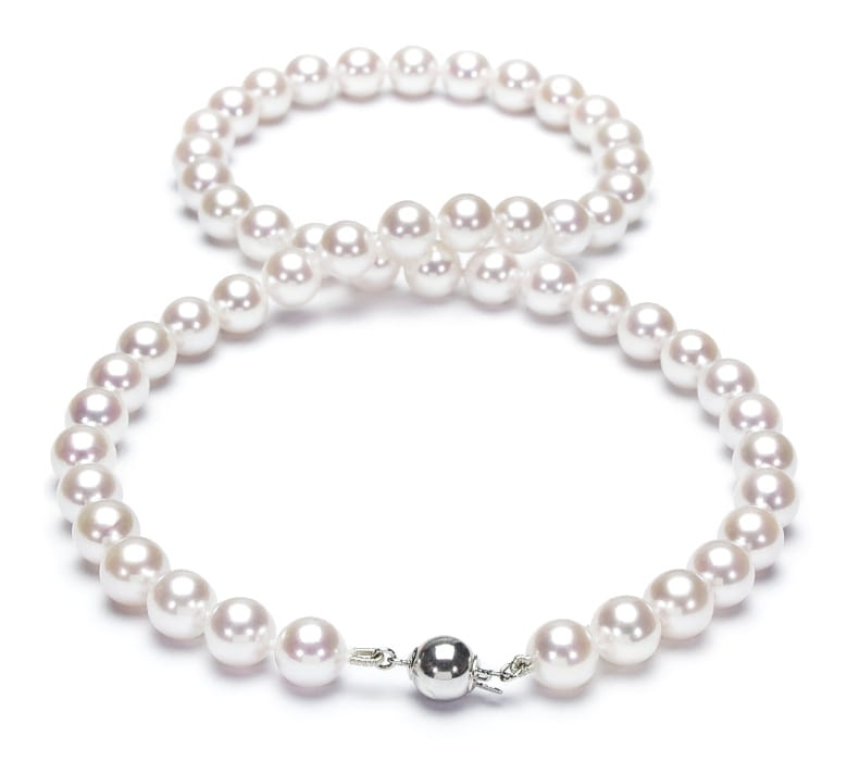 Komplet biżuterii z pereł Akoya 7,5-8 mm SANBE-80W-BCWG14-CSS 3