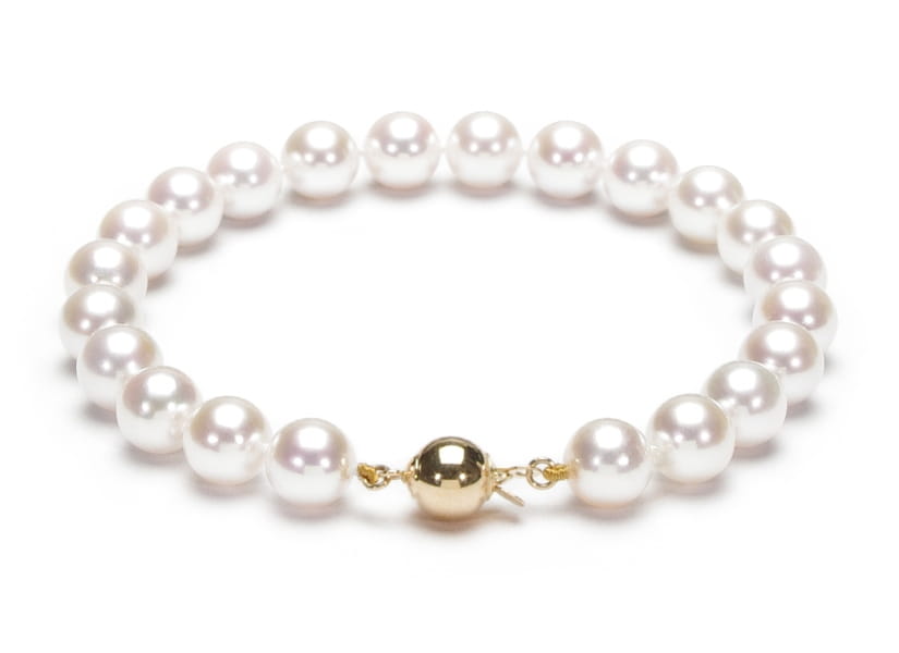 Komplet biżuterii z pereł Akoya 7,5-8 mm SANBE-80W-BCYG14-CSS 4