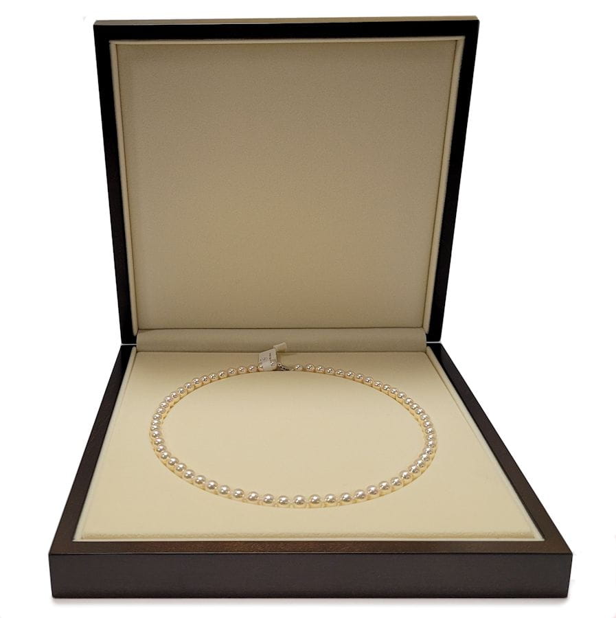 Naszyjnik z perłami Akoya 6-6,5 mm NA17-65W-FCWG14-CSNP 4