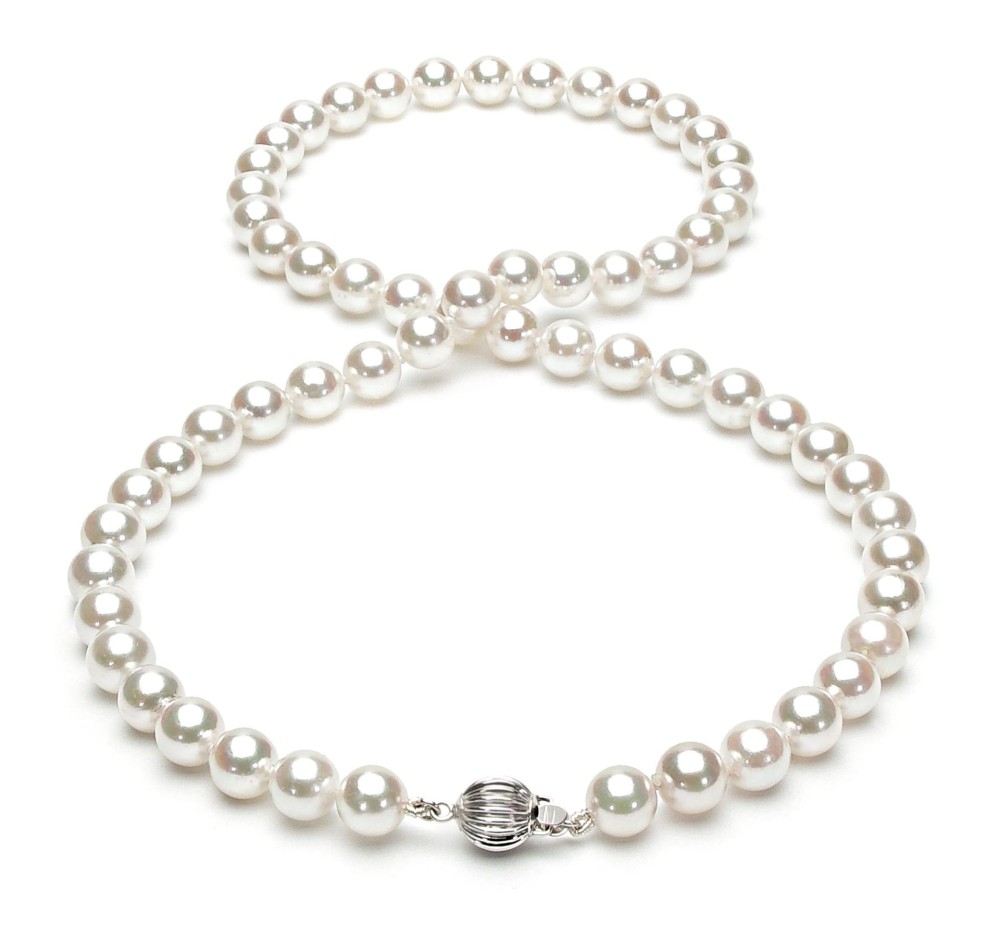 Naszyjnik z perłami Akoya 6,5-7 mm NA17-70W-CBCWG14-CSNP 2