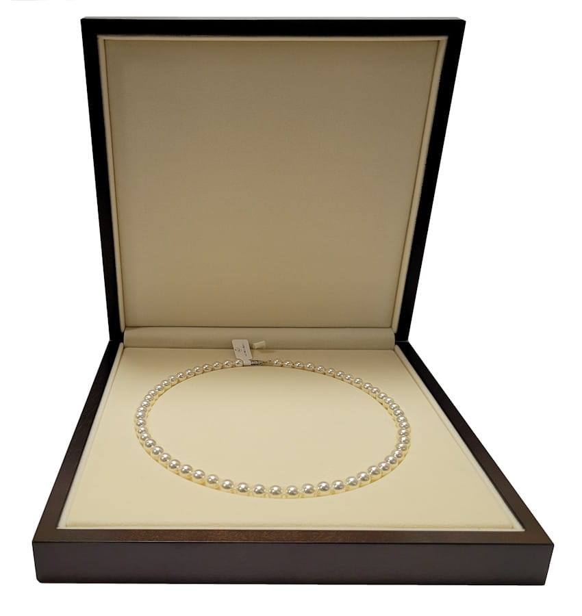 Naszyjnik z perłami Akoya 6,5-7 mm NA17-70W-FCWG14-CSNP 4