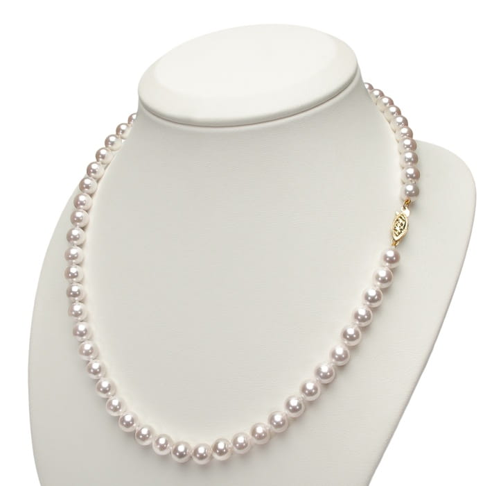 Naszyjnik z perłami Akoya 6,5-7 mm NA17-70W-FCYG14-CSNP