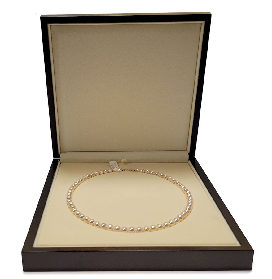 Naszyjnik z perłami Akoya 6,5-7 mm NA17-70W-FCYG14-CSNP 4