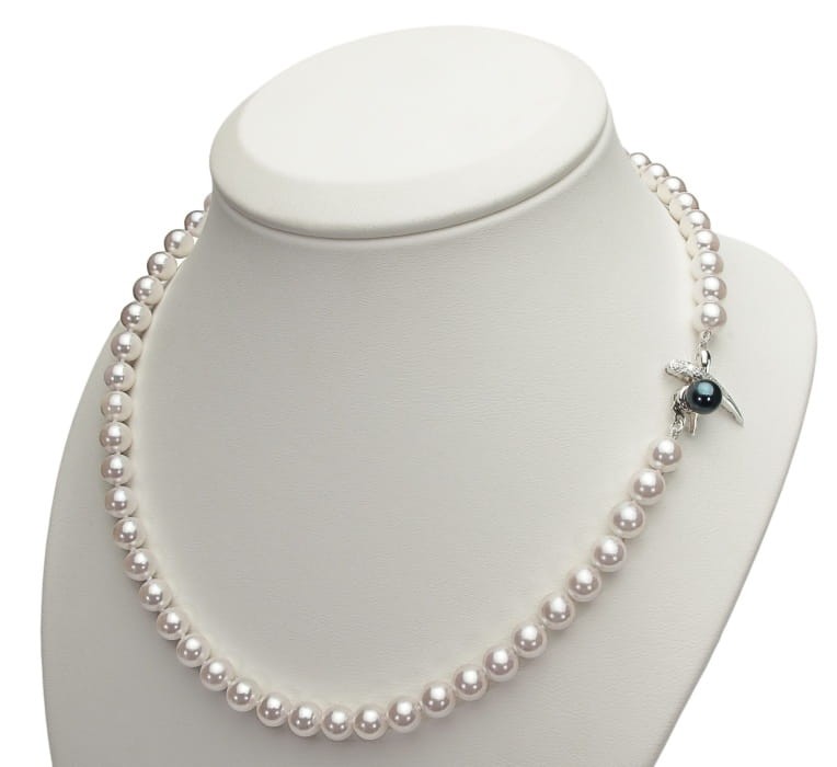 Naszyjnik z perłami Akoya 6,5-7 mm NA17-70W-BPWG14D-JCL 2