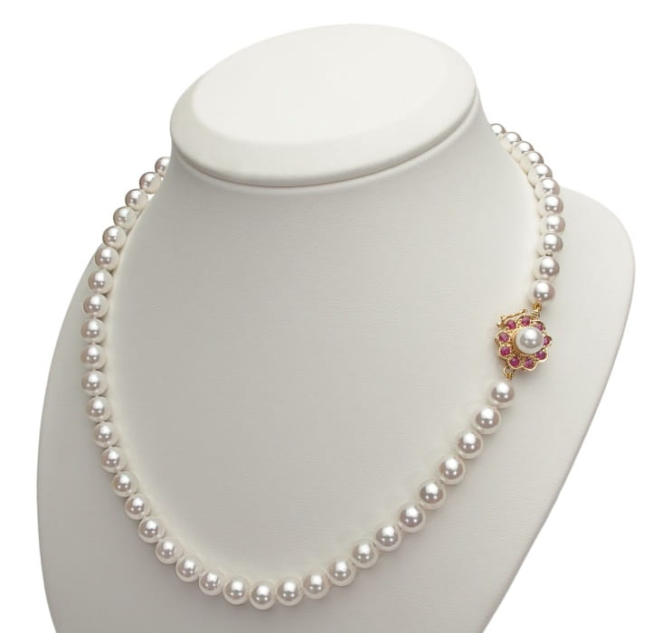 Naszyjnik z perłami Akoya 6,5-7 mm NA17-70W-WPYG14R-GFL 2