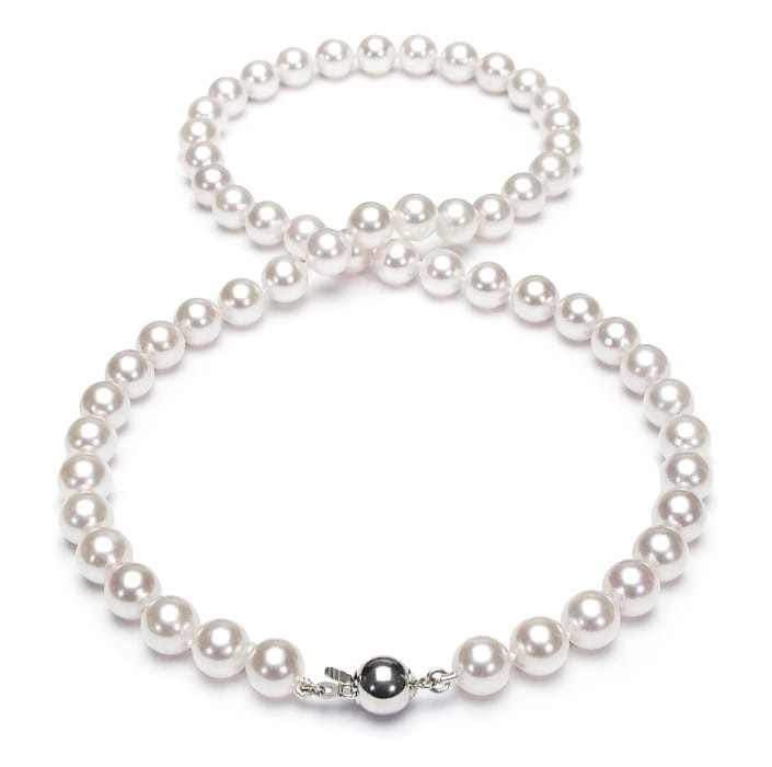Naszyjnik z perłami Akoya 7-7,5 mm NA17-75W-BCWG14-CSNP 2
