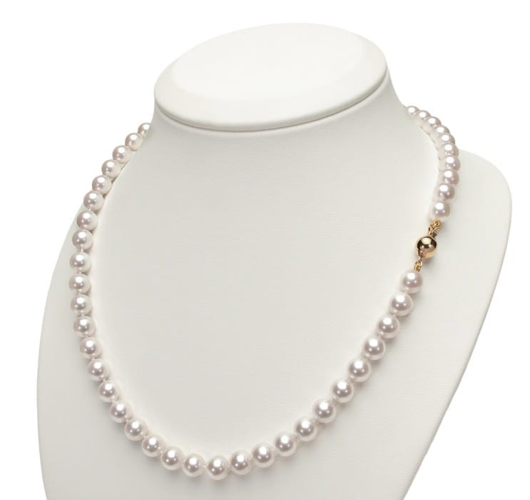 Naszyjnik z perłami Akoya 7-7,5 mm NA17-75W-BCYG14-CSNP