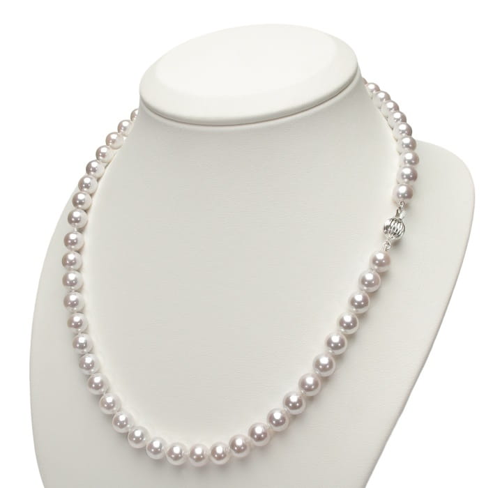 Naszyjnik z perłami Akoya 7-7,5 mm NA17-75W-CBCWG14-CSNP