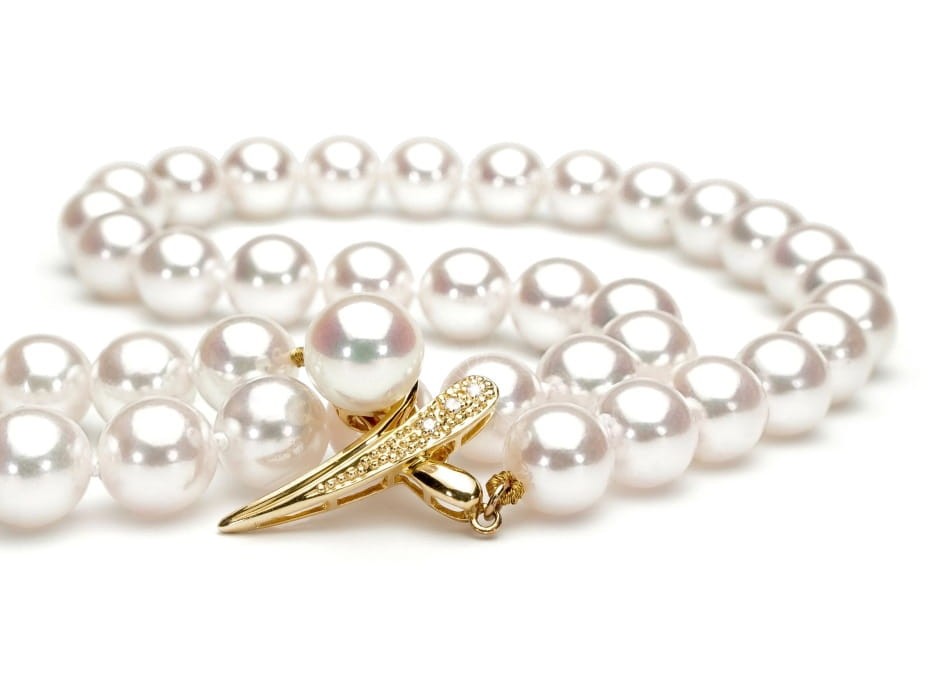 Naszyjnik z perłami Akoya 7-7,5 mm NA17-75W-WPYG14D-JCL