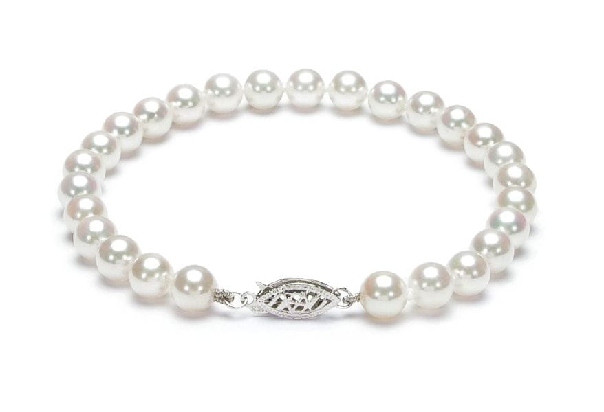 Bransoleta z pereł Akoya 6-6,5 mm BA1-65W-FCWG14-CSBR