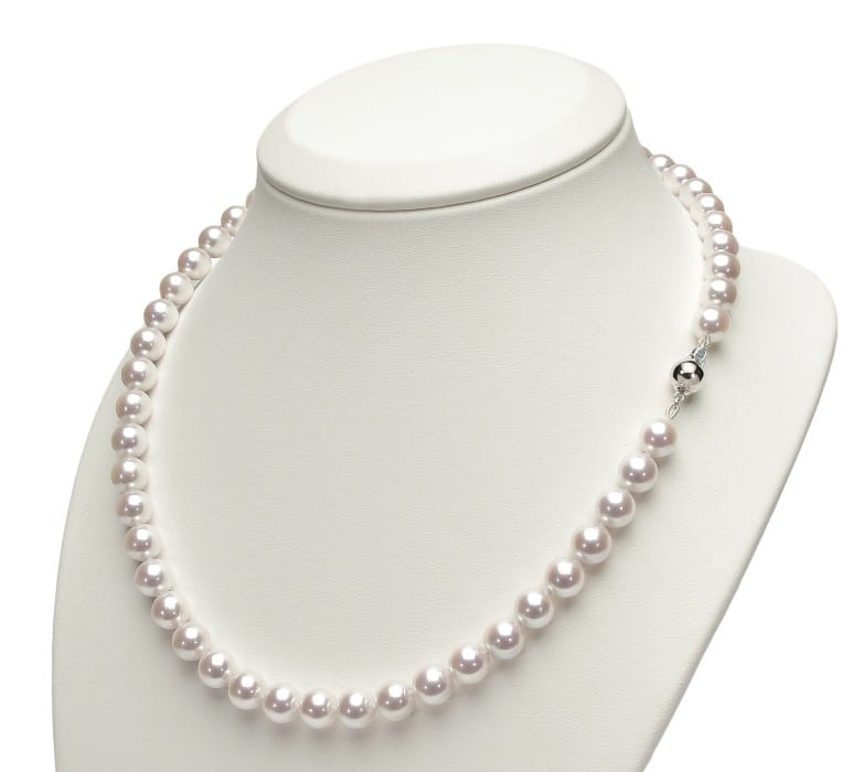 Naszyjnik z perłami Akoya 7,5-8 mm NA17-80W-BCWG14-CSNP