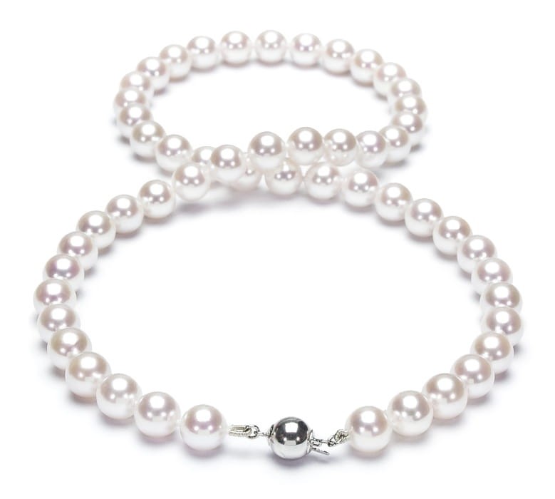 Naszyjnik z perłami Akoya 7,5-8 mm NA17-80W-BCWG14-CSNP 2