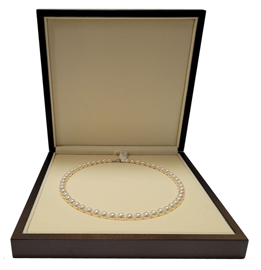 Naszyjnik z perłami Akoya 7,5-8 mm NA17-80W-BCWG14-CSNP 4