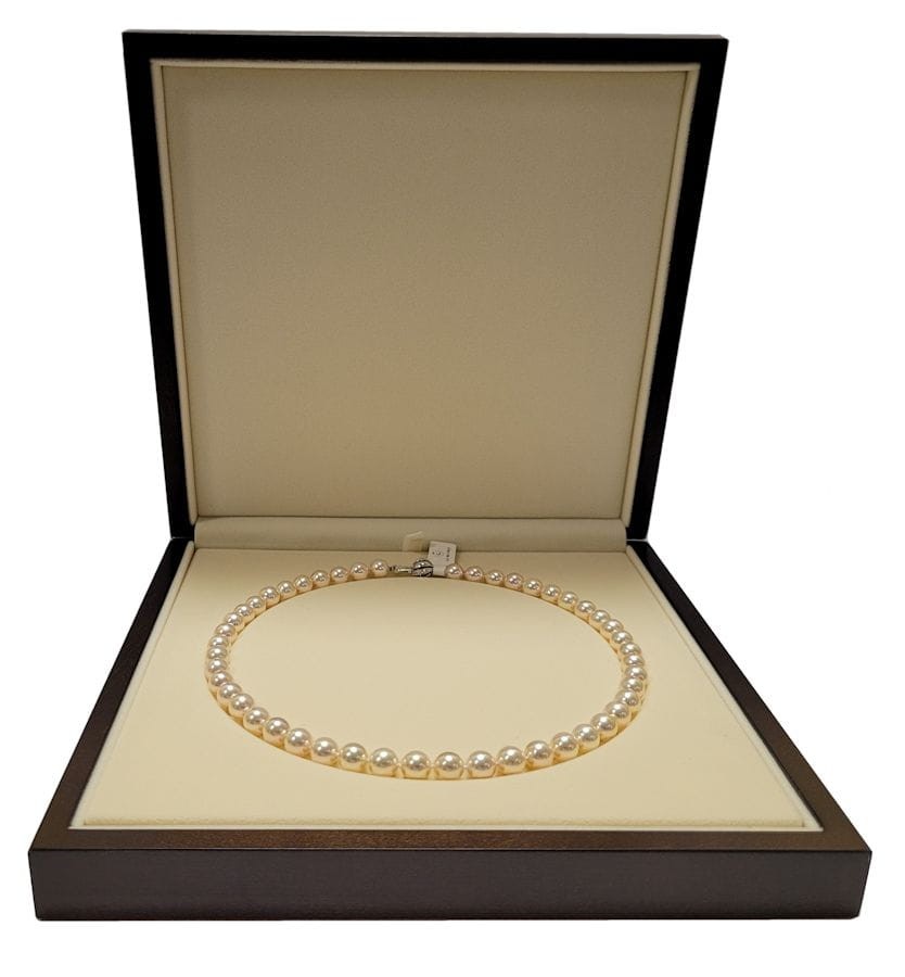 Naszyjnik z perłami Akoya 8-8,5 mm NA17-85W-BCDWG14-CSNP 4