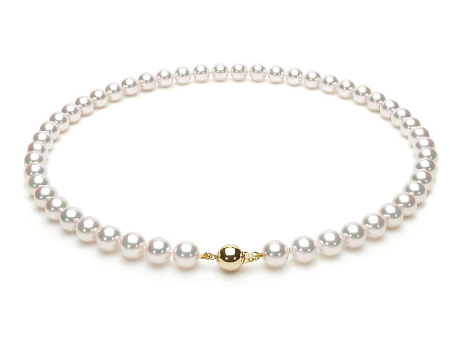 Naszyjnik z perłami Akoya 8-8,5 mm NA17-85W-BCYG14-CSNP 2