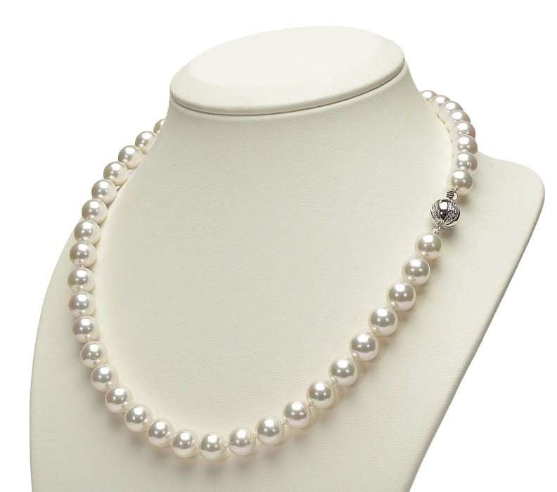 Naszyjnik z perłami Akoya 8,5-9 mm NA17-90W-BCDWG14-CSNP