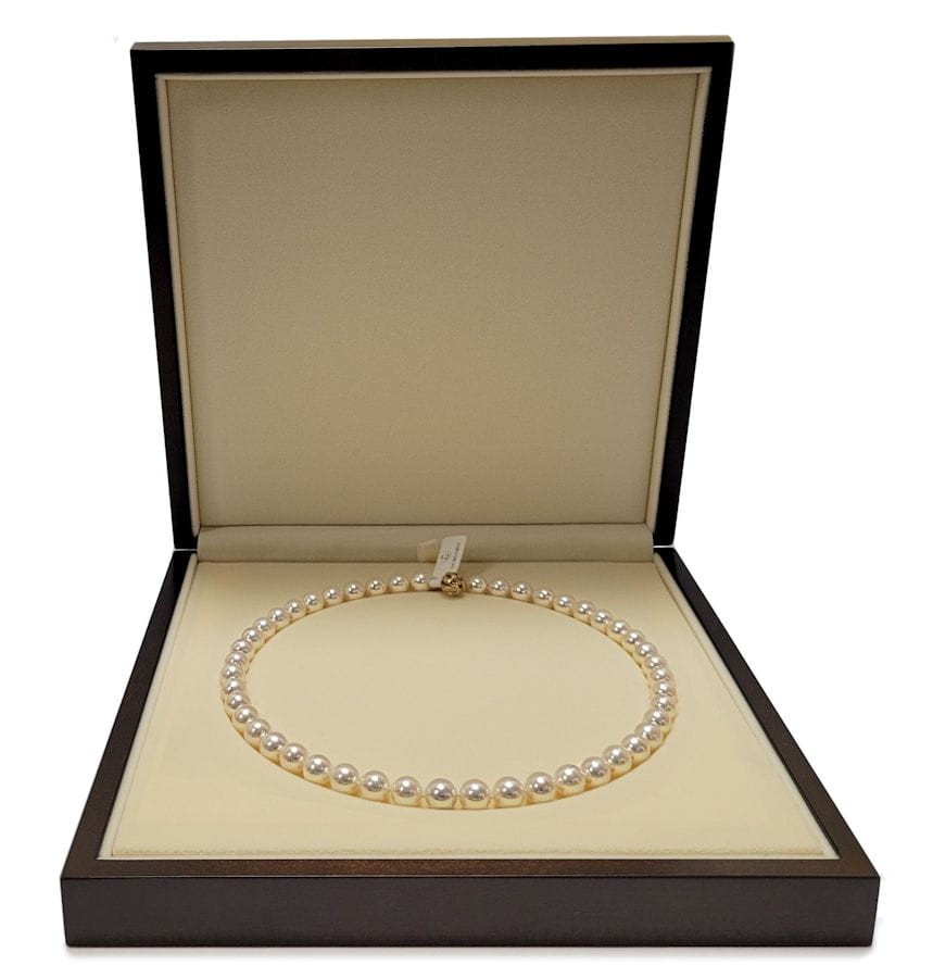 Naszyjnik z perłami Akoya 8,5-9 mm NA17-90W-BCDYG14-CSNP 4