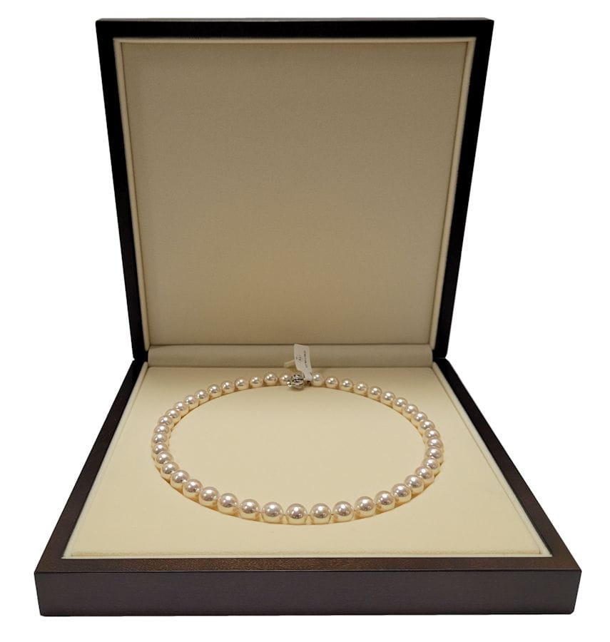 Naszyjnik z perłami Akoya 9-9,5 mm NA17-95W-BCDWG18-CSNP 4