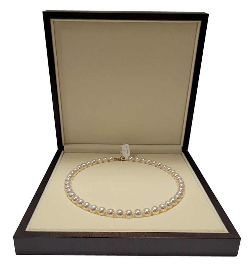 Naszyjnik z perłami Akoya 9-9,5 mm NA17-95W-BCDYG14-CSNP 4