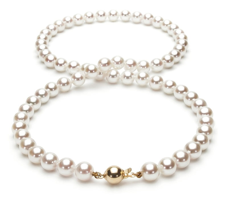 Naszyjnik Matinee z perłami z Akoya 7-7,5 mm NA20-75W-BCYG14-CSNM 2