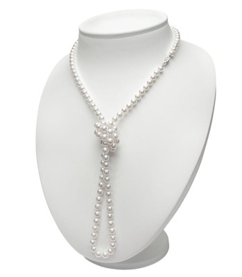 Długi naszyjnik z perłami Akoya (wzór CSNO-WG)