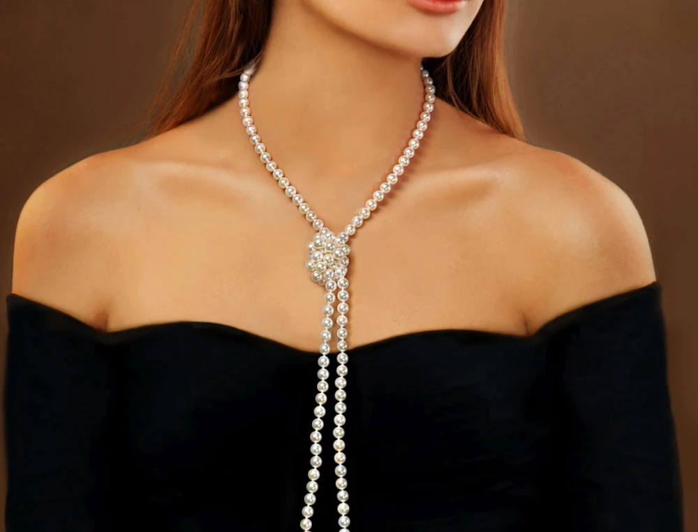 Długi naszyjnik z perłami Akoya NA36-65W-FCWG14-CSNO 3