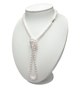 Długi naszyjnik z perłami Akoya (wzór CSNO-YG)