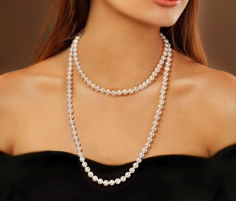 Długi naszyjnik z perłami Akoya NA36-65W-FCYG14-CSNO 3