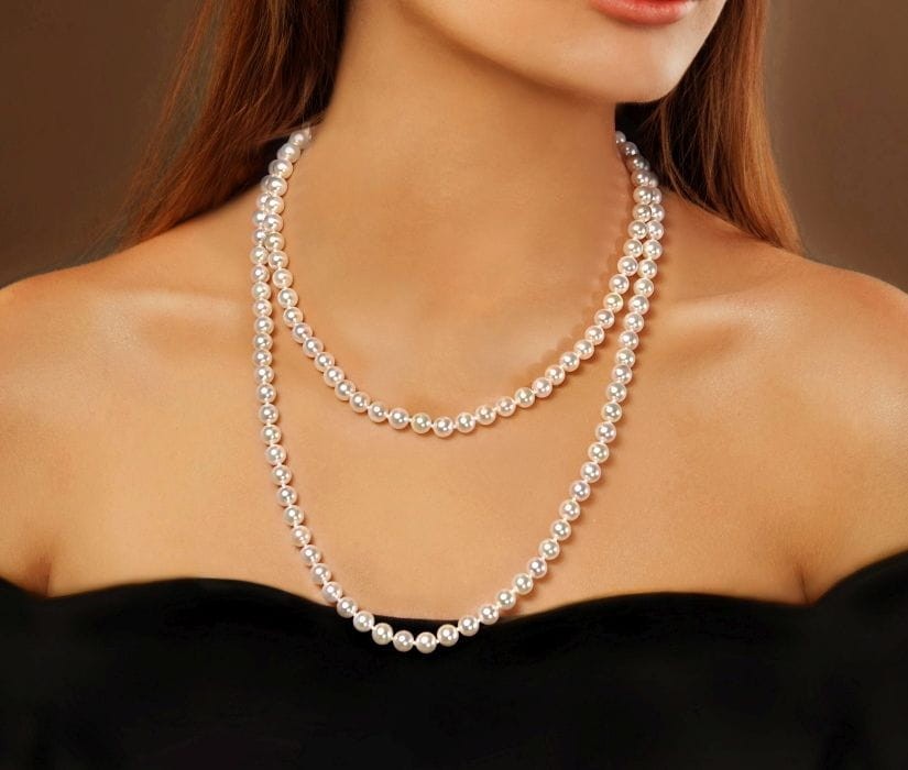 Długi naszyjnik z perłami Akoya NA36-65W-FCYG14-CSNO 4