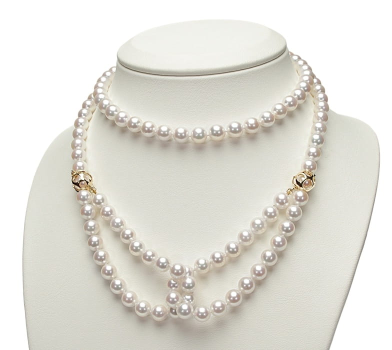 Uniwersalny naszyjnik 90 cm z perłami Akoya NA36-70W-YG14-2HC 2