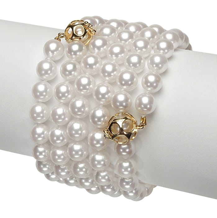 Uniwersalny naszyjnik 90 cm z perłami Akoya NA36-70W-YG14-2HC 6