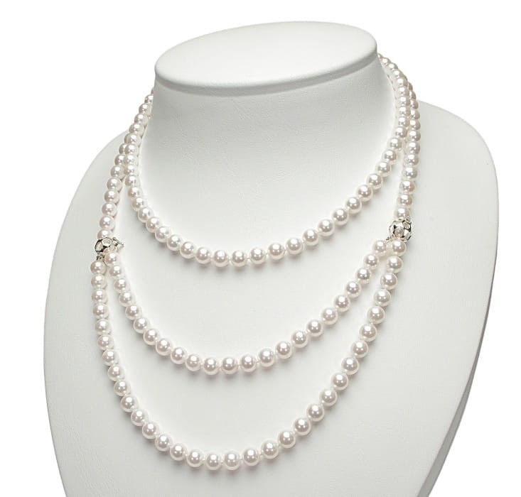 Uniwersalny naszyjnik 130 cm z perłami Akoya NA48-70W-WG14-2HC