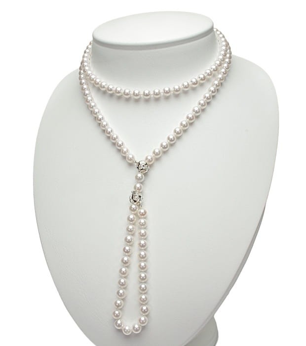 Uniwersalny naszyjnik 130 cm z perłami Akoya NA48-70W-WG14-2HC 2