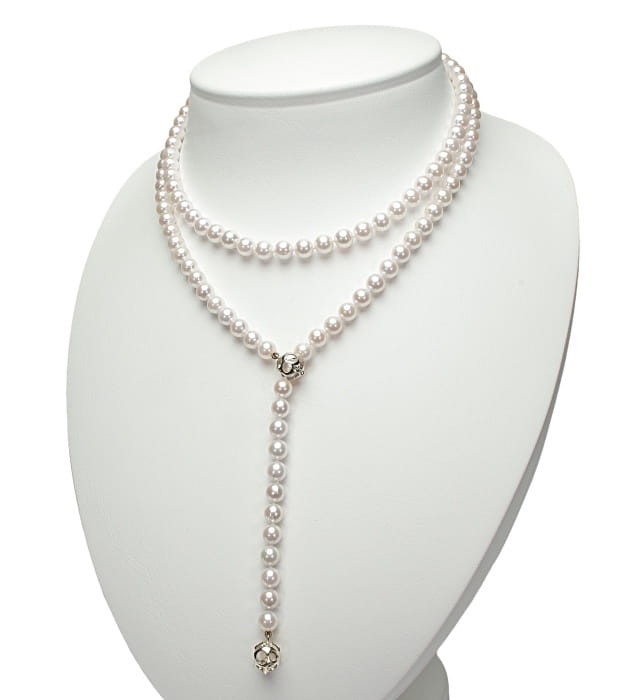 Uniwersalny naszyjnik 130 cm z perłami Akoya NA48-70W-WG14-2HC 4