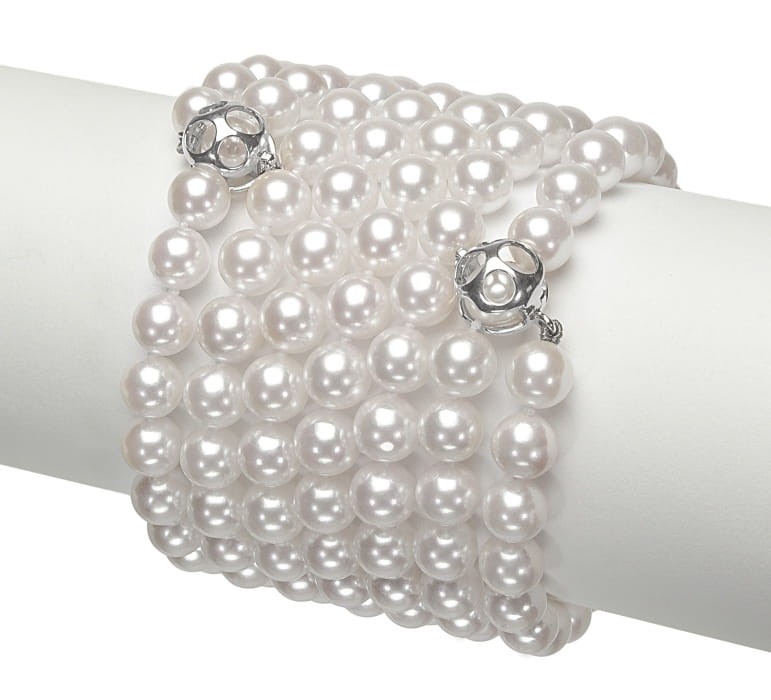 Uniwersalny naszyjnik 130 cm z perłami Akoya NA48-70W-WG14-2HC 6