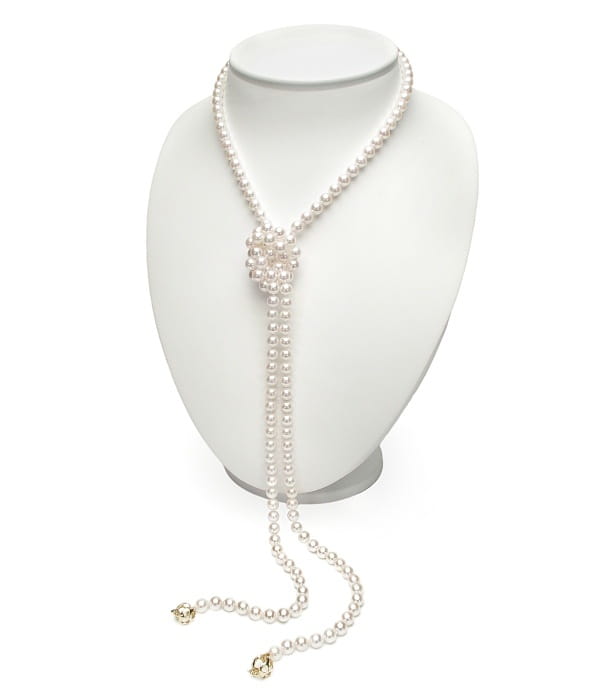 Uniwersalny naszyjnik 130 cm z perłami Akoya NA48-70W-YG14-2HC 5