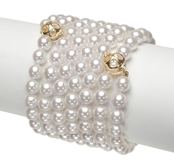 Uniwersalny naszyjnik 130 cm z perłami Akoya NA48-70W-YG14-2HC 6