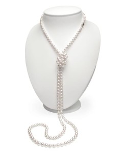 Długi naszyjnik z perłami Akoya (wzór CSNR-WG)