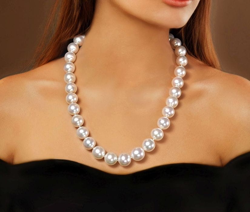 Naszyjnik z pereł South Sea 12-15 mm NS17-150W-BCIDWG18-CSNP 3