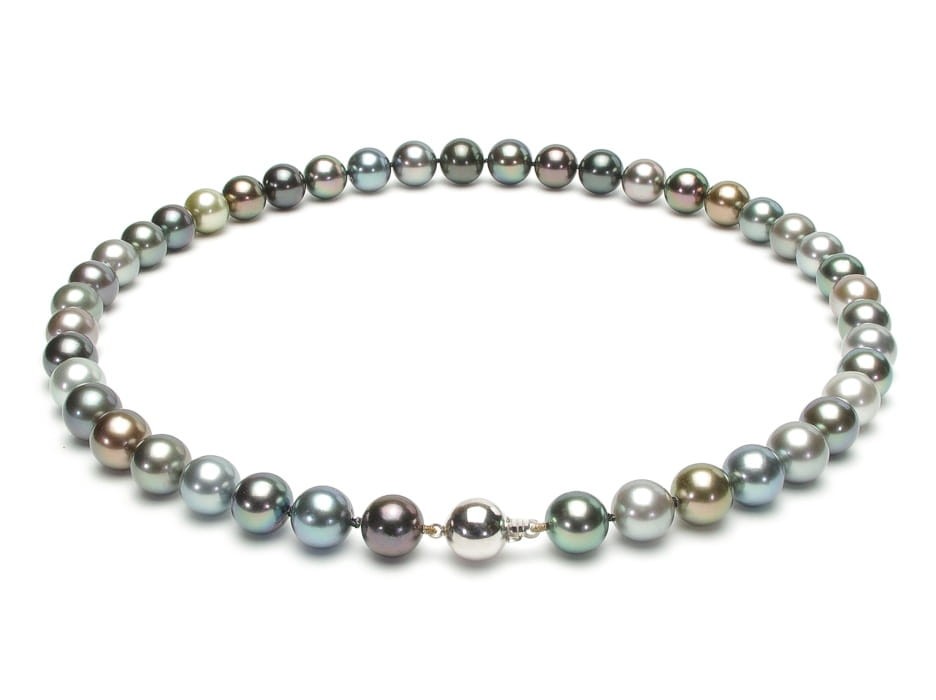 Wielokolorowy naszyjnik z pereł Tahiti 9-10,5 mm NT17-110M-BCWG14-CSNP 2