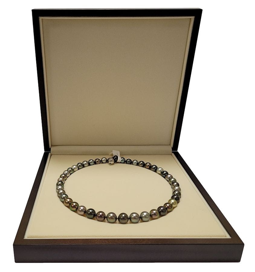 Wielokolorowy naszyjnik z pereł Tahiti 9-10,5 mm NT17-110M-BCWG14-CSNP 4